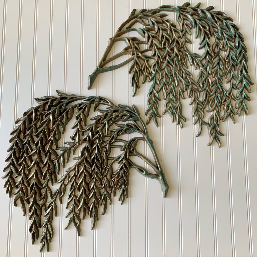 Vintage Burwood Weeping Willow Branch Wall Art Set